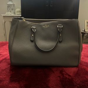 Kate spade grey purse with removable long strap